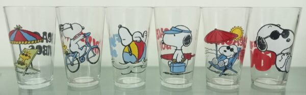 6 vasos de Snoopy en la Playa, 480 ml cada uno